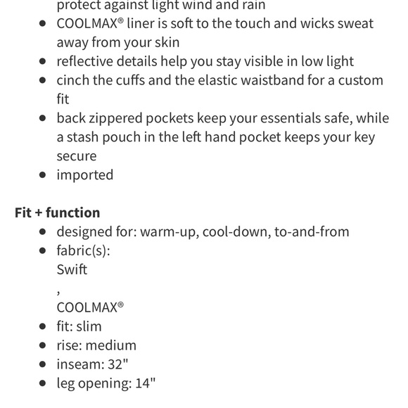 Lululemon Run Bandit Track Pant , Size 6 - Picture 10 of 10